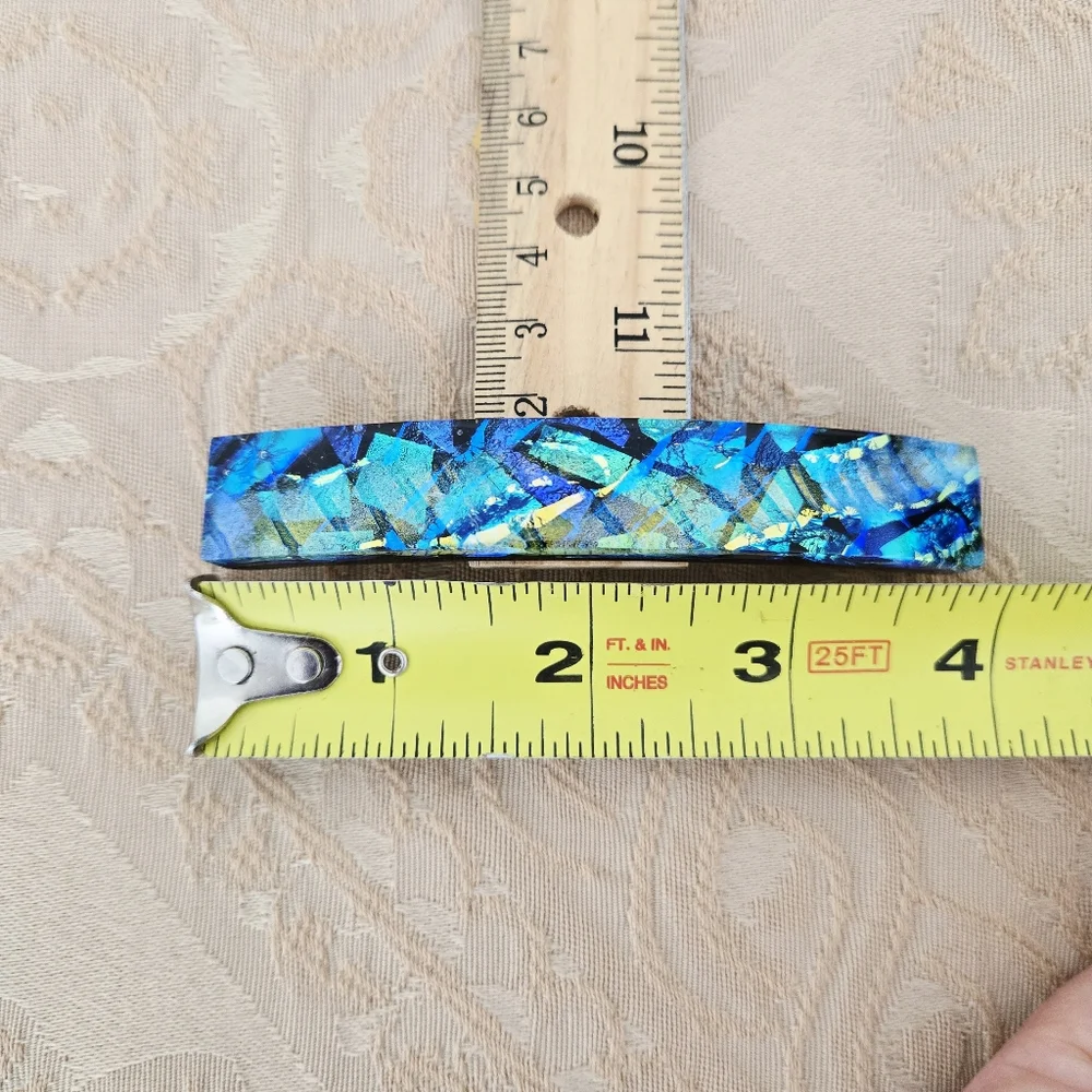 Dichroic Glass Artisan Made Barrette